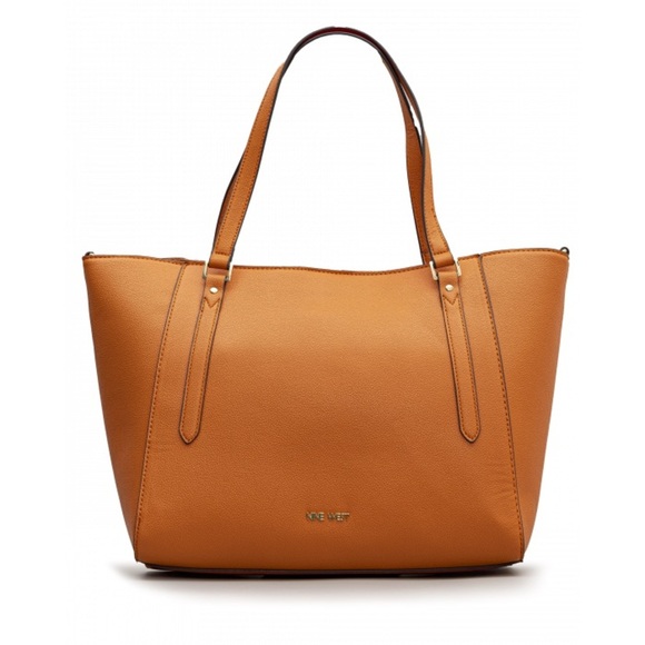Nine West Garner Tote Leather Large HandBag Purse - Picture 1 of 11